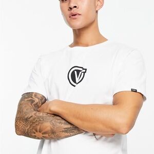 VANS Wind-Up White OG Classic Fit Circle V Short Sleeve Tee Shirt | Men’s S